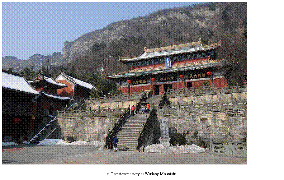 Text Box: ￼A Taoist monastery at Wudang Mountain 